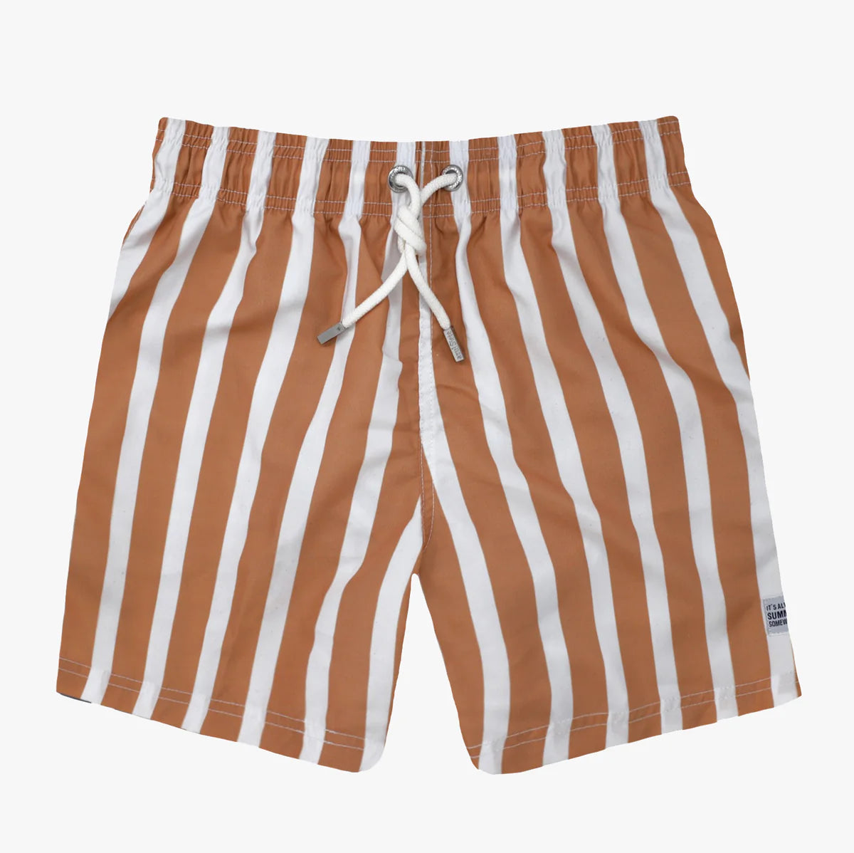 MEN - BROWN STRIPES SWIM SHORT