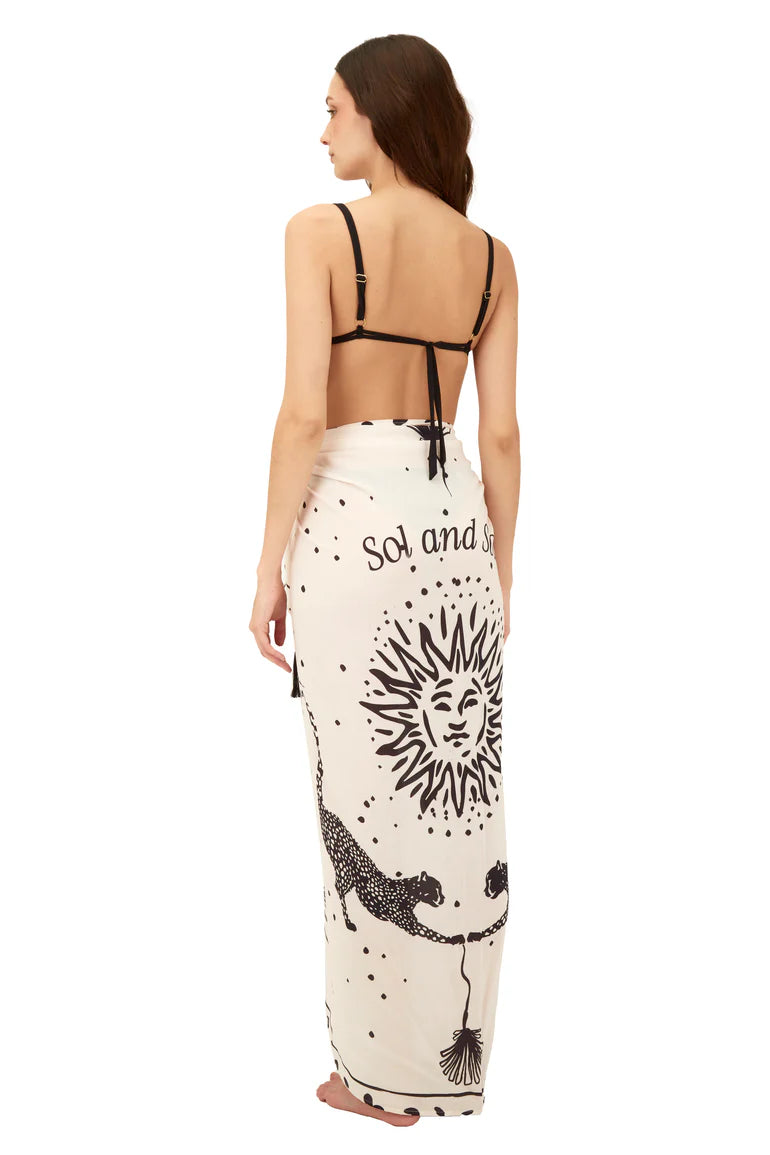 THE MUST PAREO BLACK COLOR BLEND
