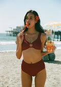 IRINA HIGH WAISTED BURGUNDY