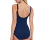 NAVY - GOLD ONYX SQUARE NECK ONE PIECE