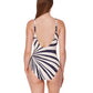 NAVY- CREAM DESERT QUEEN SQUARE NECK ONE PIECE