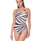 NAVY- CREAM DESERT QUEEN SQUARE NECK ONE PIECE