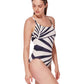 NAVY- CREAM DESERT QUEEN SQUARE NECK ONE PIECE