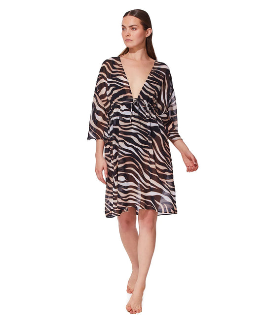NAMBITI V NECK BEACH DRESS COVER-UP