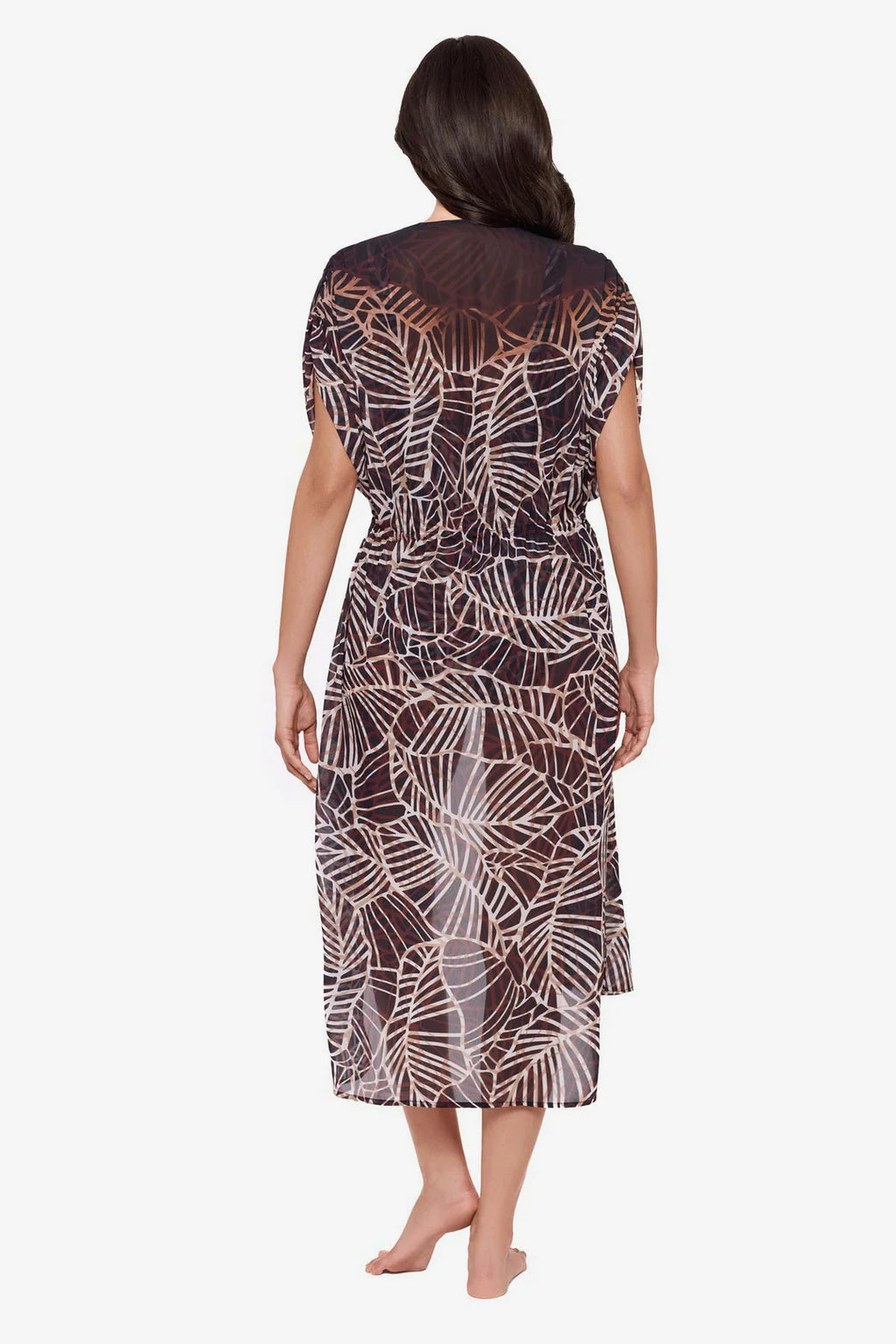 Beaded Kimono Cover Up in Let's Be Fronds