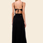 BACK LINEN WAVELET DRESS