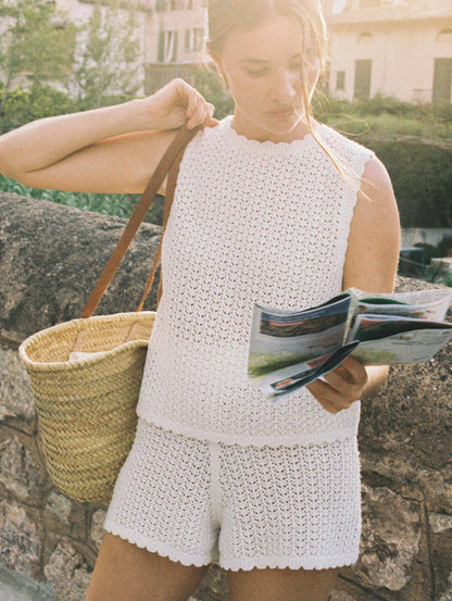 POINTELLE TOP & SHORT