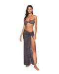 SKIRT MESH  BLACK  SEASHELLS
