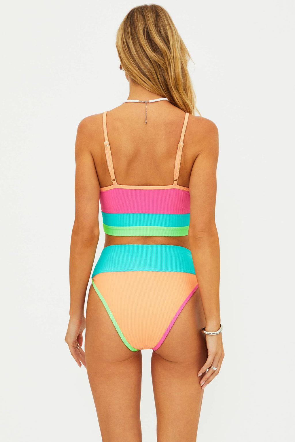 EVA TOP AQUA HAZE COLORBLOCK