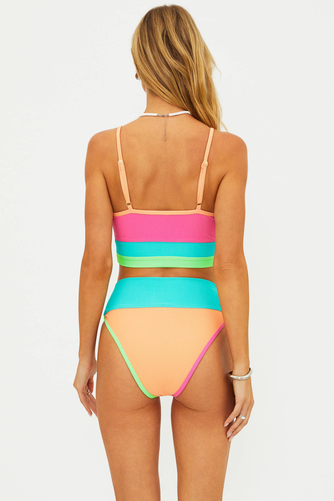 EVA TOP AQUA HAZE COLORBLOCK