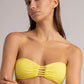 TOP STRAPLESS & BOTTOM CLASICO - AMARILLO