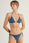 TOP TRIANGULO & BOTTOM  RUFFLE BLUE