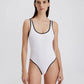 THE ANNE MARIE RIBBED ONE PIECE - MARSHMALLOW WHITE