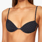 RUCHED UNDERWIRE TOP & RUCHED BOTTOM - BLACK POLKA DOTS